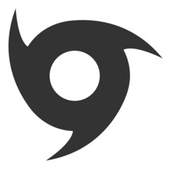 Hurricane vector illustration. A flat illustration design used for hurricane icon, on a white background.