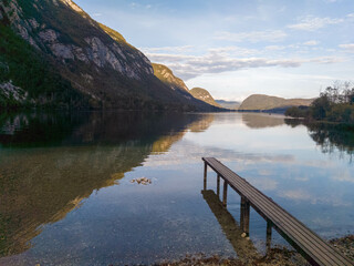 View on Bohinj lake in Triglav national park, Slovenia