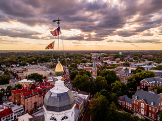 Downtown Annapolis, With State House and city