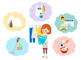 やることが多くて大変な主婦