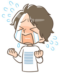 大泣きする男の人2