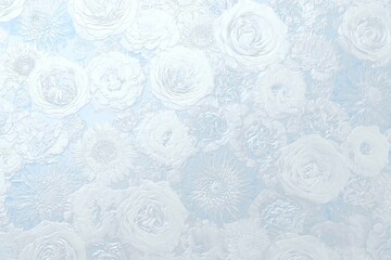 Floral embossed background. 3D illustration. 3D render