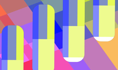 multicolored background with some curved squares