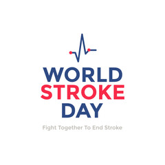 Vector Illustration on the theme World Stroke Day.  Good for printing and banner