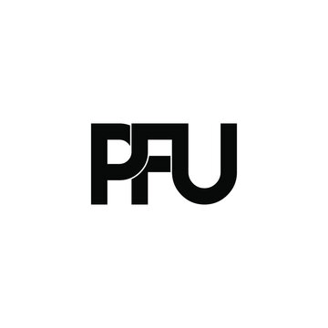 pfu initial letter monogram logo design