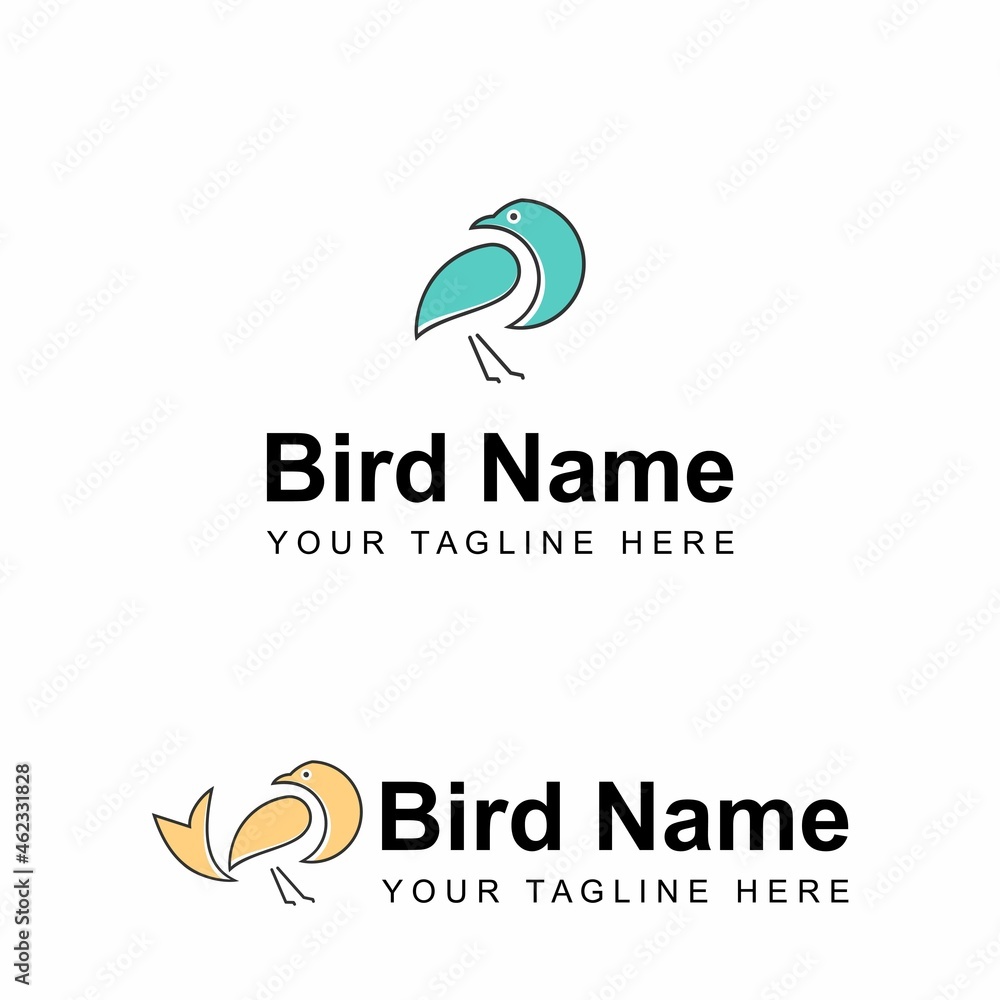 Poster simple and unique bird image graphic icon logo design abstract concept vector stock. can be used as 