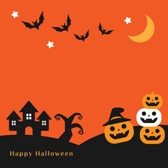 ハロウィンの背景イラスト