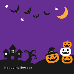 ハロウィンの背景イラスト