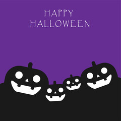 ハロウィンの背景　カボチャのシルエット