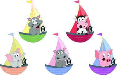 cute animal cartoon illustration