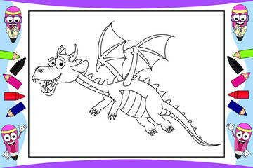 coloring cute animal cartoon for kids