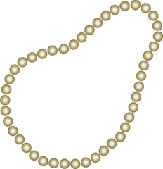 Pearl necklace icon in brown style isolated on white background. Jewelry and accessories symbol stock vector illustration..eps
