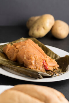 Tamal de papa tambi&eacute;n llamado Pache, comida T&iacute;pica de Guatemala, se acostumbra comer los jueves ne la ciudad capital.