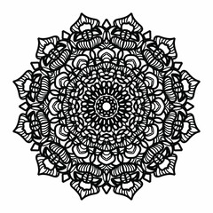 Vector round abstract circle. Mandala style.