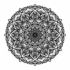 Vector round abstract circle. Mandala style.