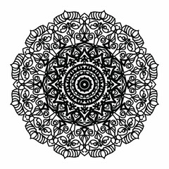 Vector round abstract circle. Mandala style.