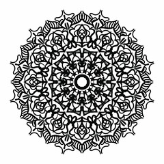 Vector round abstract circle. Mandala style.