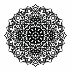 Vector round abstract circle. Mandala style.