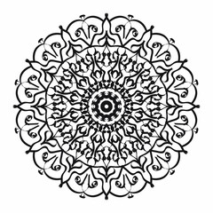 Vector round abstract circle. Mandala style.