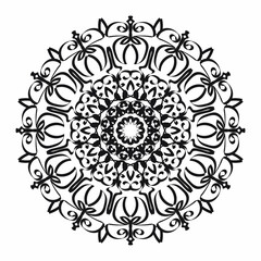Vector round abstract circle. Mandala style.