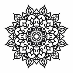 Vector round abstract circle. Mandala style.