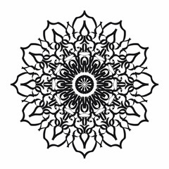 Vector round abstract circle. Mandala style.