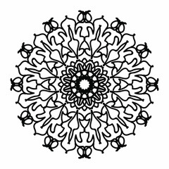 Vector round abstract circle. Mandala style.