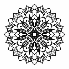 Vector round abstract circle. Mandala style.