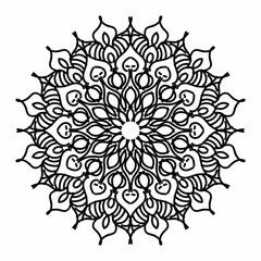 Vector round abstract circle. Mandala style.