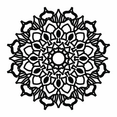 Vector round abstract circle. Mandala style.