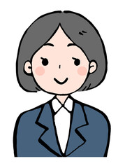 笑顔の女性のイラスト