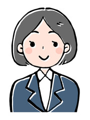 笑顔の女性のイラスト