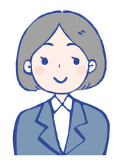 笑顔の女性のイラスト