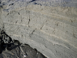 Layers of sea sand.