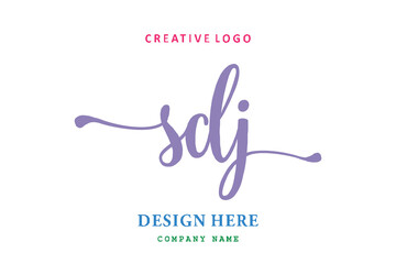 Fototapeta na wymiar SDJ lettering logo is simple, easy to understand and authoritative