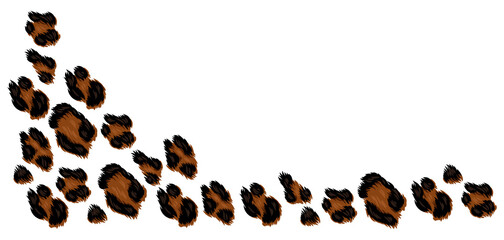 Background with decorative leopard print. Animal stylized ornament, fur texture.