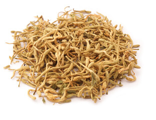 Lonicer aflower on white background