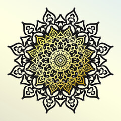 Vector round abstract circle. Mandala style.