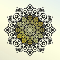 Vector round abstract circle. Mandala style.