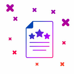 Color Declaration of independence icon isolated on white background. Gradient random dynamic shapes. Vector