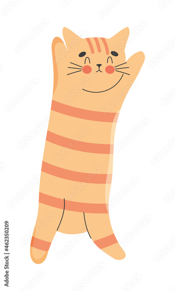 Poster funny striped cat