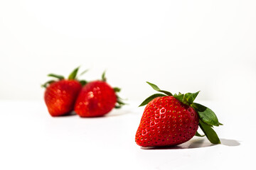 frische saftige Erdbeeren