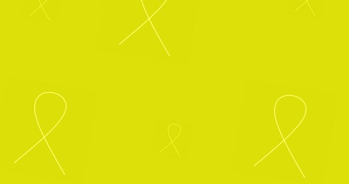 yellow gold ribbon, Childhood cancer awareness. International Childhood Cancer Day	
