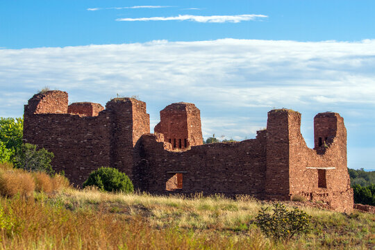 Historic ruin of the Quarai Mission Church in Salinas Pueblo Missions National Monument in New Mexico