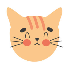 cute striped cat face