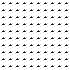 Square seamless background pattern from geometric shapes are different sizes and opacity. The pattern is evenly filled with black tourist tents. Vector illustration on white background