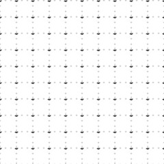 Square seamless background pattern from black rowan berrys are different sizes and opacity. The pattern is evenly filled. Vector illustration on white background