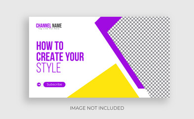 fashion youtube thumbnail template design