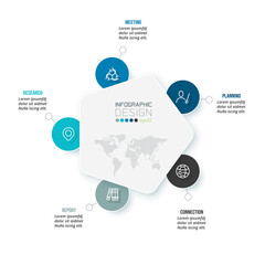 Business concept infographic template with diagram.