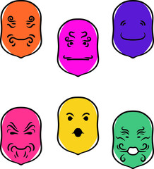 Obraz premium set of faces